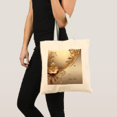 Gouden Sierlijke Bloem Tas (Voorkant (product))