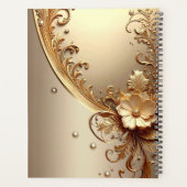 Gouden Sierlijke Bloemen Planner (Achterkant)