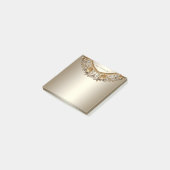 Gouden Sierlijke Bloemen Post-it Notities Post-it® Notes (Schuin)