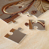 Gouden Sierlijke Bloemige Legpuzzel (Zijkant)