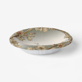 Gouden Sierlijke Bloemige Papieren Kommen (Gebogen)