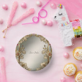 Gouden Sierlijke Bloemige Papieren Kommen (Feest)