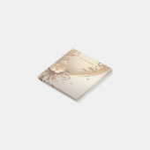Gouden Sierlijke Bloemige Post-it Briefjes Post-it® Notes (Schuin)