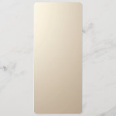 Gouden Sierlijke Bloemrijke Menu (Achterkant)