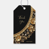 Gouden Sierlijke Cadeaubijsluiter Cadeaulabel (Achterkant)