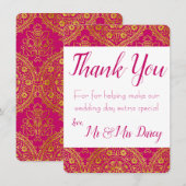 Gouden Sierlijke Dankkaart Kaart (Voorkant / Achterkant)