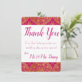 Gouden Sierlijke Dankkaart Kaart (Staand voorkant)