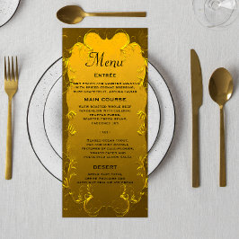 Gouden sierlijke elegantie bruiloft menu