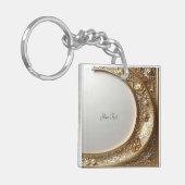Gouden Sierlijke Frame Sleutelhanger (Voorkant Links)