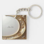 Gouden Sierlijke Frame Sleutelhanger (Achterkant)