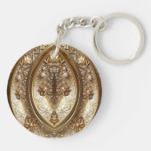 Gouden Sierlijke Frame Sleutelhanger (Achterkant)