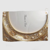 Gouden Sierlijke Golfhanddoek (Horizontaal)