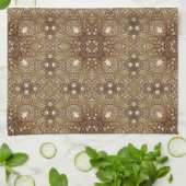 Gouden Sierlijke Keukenhanddoek (Gevouwen)