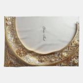 Gouden Sierlijke Keukenhanddoek (Horizontaal)