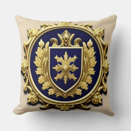 Gouden Sierlijke Kuif Elegante Middeleeuwse Geïnsp Kussen