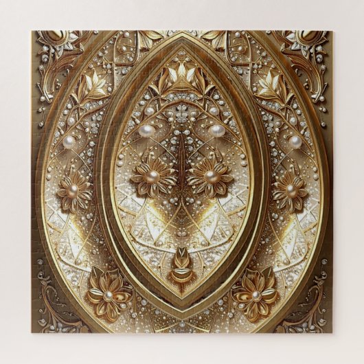 Gouden Sierlijke Legpuzzel (Verticaal)