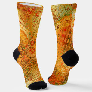 Gouden Sierlijke Paisley Sokken