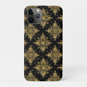 Gouden Sierlijke Sneeuwvlok Patroon Case-Mate iPhone Case