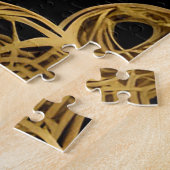 Gouden Sierlijke Tijger Kunstwerk Legpuzzel (Zijkant)