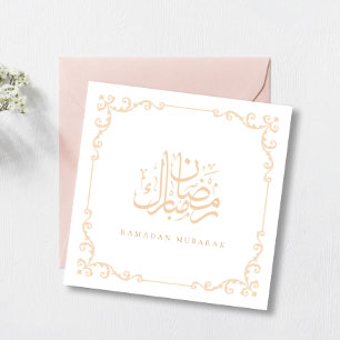 Gouden Sierlijke Vintage Lijst Ramadan Mubarak Feestdagenkaart