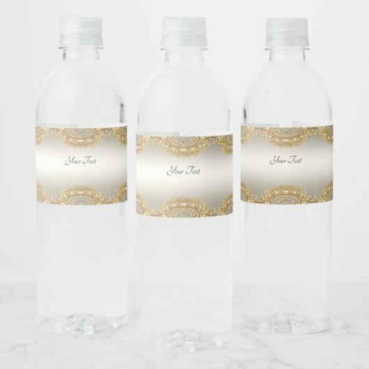 Gouden Sierlijke Waterfles Label Waterfles Etiket (Flessen)