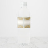 Gouden Sierlijke Waterfles Label Waterfles Etiket (Achterkant)