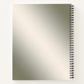 Gouden Sierlijke Witte Bloem Notebook Notitieboek (Achterkant)