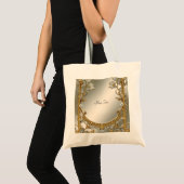 Gouden Sierlijke Witte Bloem Tas (Voorkant (product))