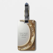 Gouden Sierlijst Bagage Label (Achterkant verticaal)