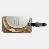 Gouden Sierlijst Bagage Label (Achterkant horizontaal)