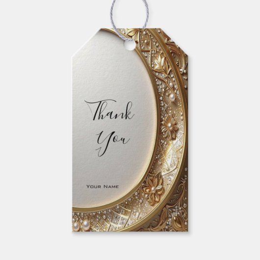 Gouden Sierlijst Cadeaubijsluiter Cadeaulabel (Voorkant)
