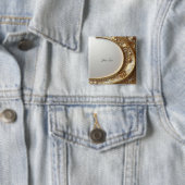 Gouden Sierlijst Knop Vierkante Button 5,1 Cm (In situ)