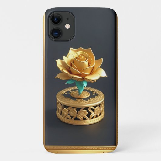 Gouden Sierlijst met Bloemmotive Case-Mate iPhone Case (Achterkant)