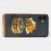Gouden Sierlijst met Bloemmotive Case-Mate iPhone Case (Achterkant (horizontaal))