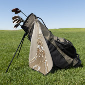 Gouden Sierlijst met Parels Golf Handdoek (Groen)