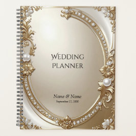 Gouden Sierlijst Met Parels Planner