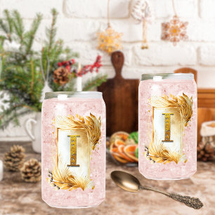 Gouden Sierlijst Omlijnd Monogram Hoofdletter I Blikvorm Glas