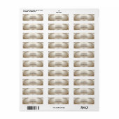 Gouden Sierlijst Parel Retouradreslabel Etiket (Full Sheet)