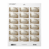 Gouden Sierlijst Retouradreslabel Etiket (Full Sheet)