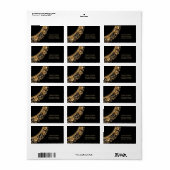 Gouden Sierlijst Retouradreslabel Etiket (Full Sheet)