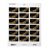 Gouden Sierlijst Retouradreslabel Etiket (Full Sheet)