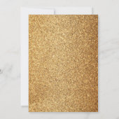 Gouden Siermetaal Bloem Bruiloft Uitnodiging (Achterkant)