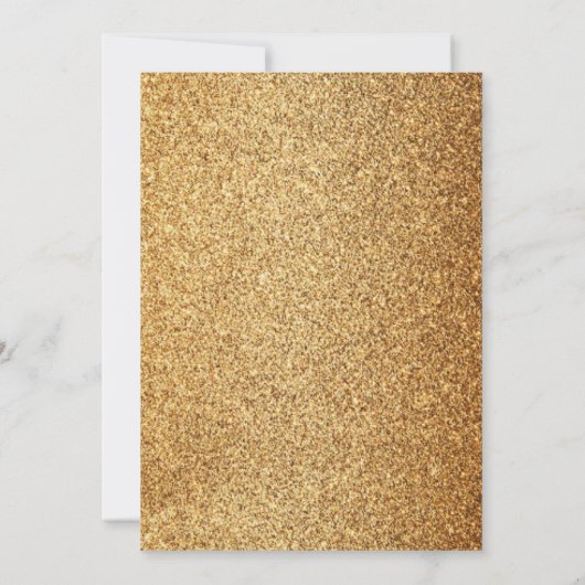 Gouden Siermetaal Bloem Bruiloft Uitnodiging (Achterkant)