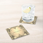 Gouden Sierpapier Kerst Coaster Kartonnen Onderzetters (Insitu)