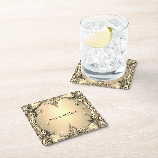 Gouden Sierpapier Onderzetter voor Feestdagen (Insitu)