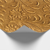  gouden sierplanten naadloos patroon cadeaupapier (Hoek)