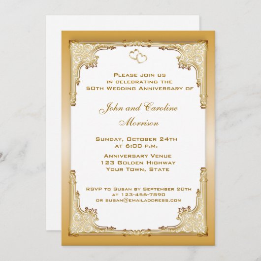 Gouden Sierrand Kaart (Voorkant / Achterkant)