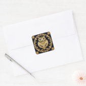 Gouden Sieruil 🖼️ Luxe Siervogel Vierkante Sticker (Envelop)