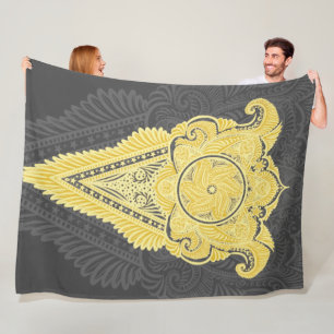 gouden siervlam fleece deken