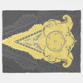 gouden siervlam fleece deken (Voorkant (Horizontaal))